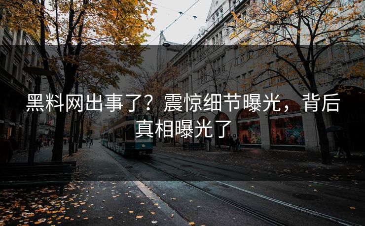 黑料网出事了？震惊细节曝光，背后真相曝光了  第1张