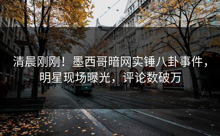 清晨刚刚！墨西哥暗网实锤八卦事件，明星现场曝光，评论数破万